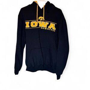 Colosseum Black and Gold Iowa Hawkeyes Hoodie